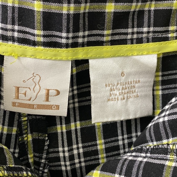 E P Pro plaid golf shorts Bermuda street length Size 6 - Picture 3 of 5